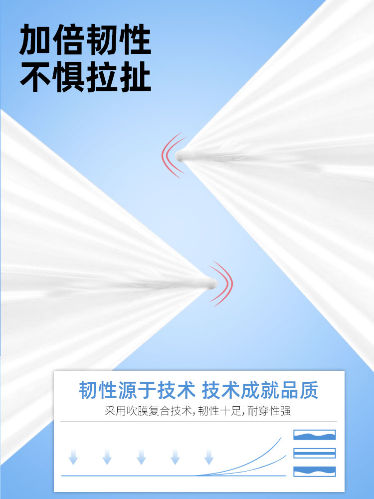 美丽雅 垃圾袋家用盒装抽取式大号厚实实惠装塑料袋特加厚 (大号)55*65*60只HC051676