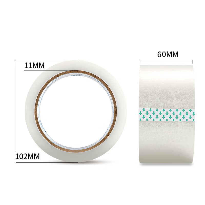 得力 60mm*60m 整箱装透明胶带大号加宽宽胶带纸胶布胶纸胶条仓库批发快递打包   30卷/箱  DL30988