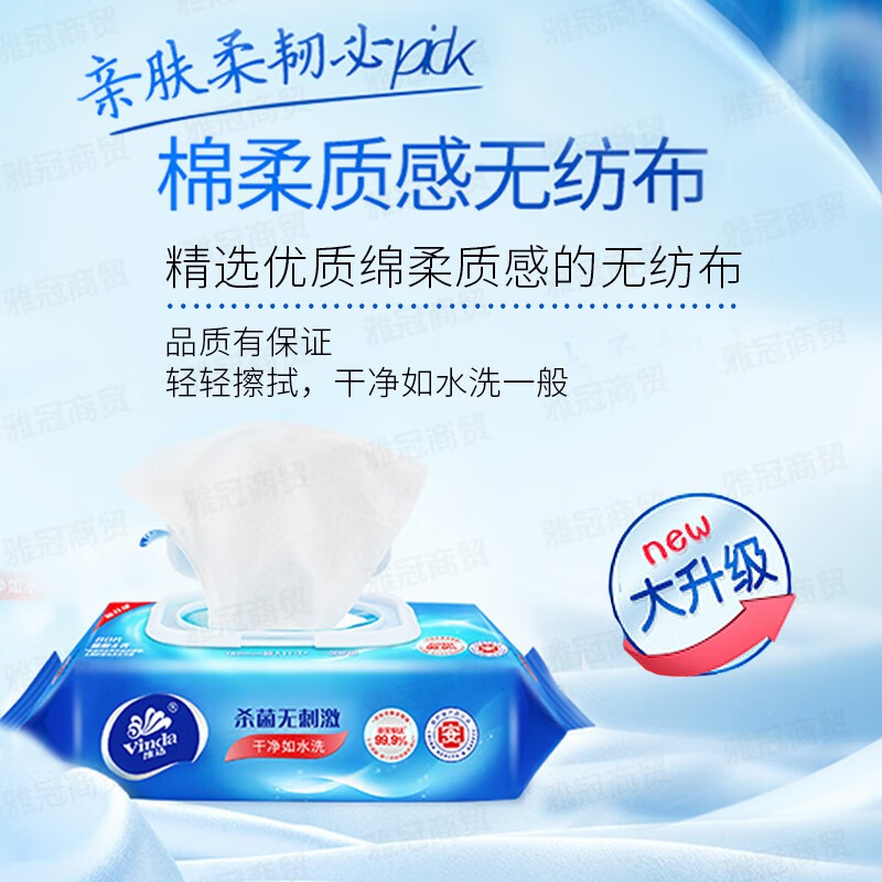 维达 湿巾80片/包清洁湿巾纸带盖抽取式 VW1028   80抽/包