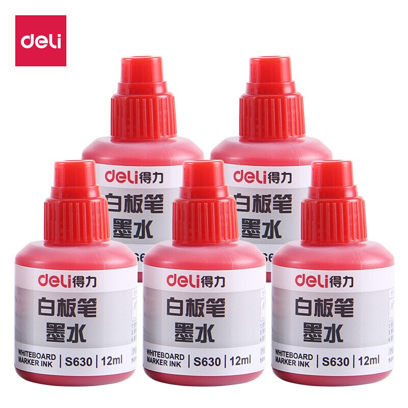 得力 思达可加墨白板笔墨水补充液/替换墨水   12ml/瓶  S630