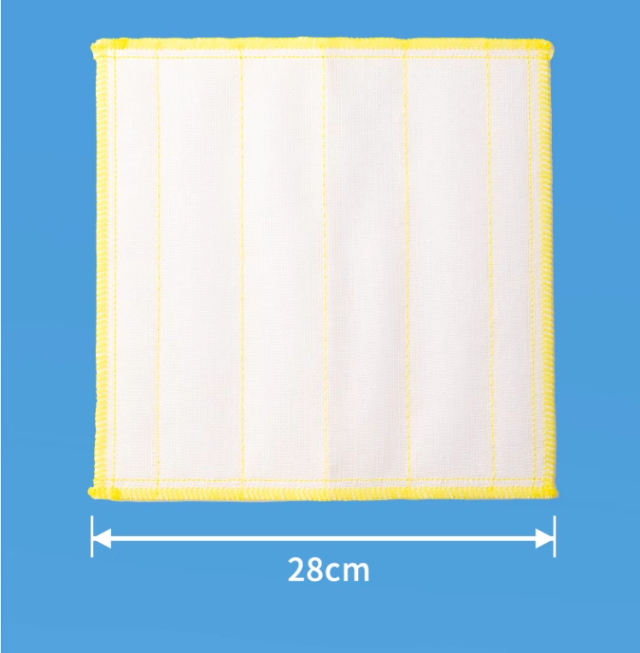 得力 得心LQ393/LQ394洗碗布 吸水去油厨房清洁布28x28cm粘胶纤维 (混色)(10片/包)